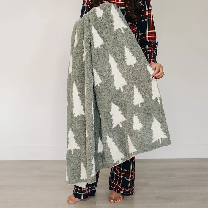 Mebie Baby Plush Blanket - Pines