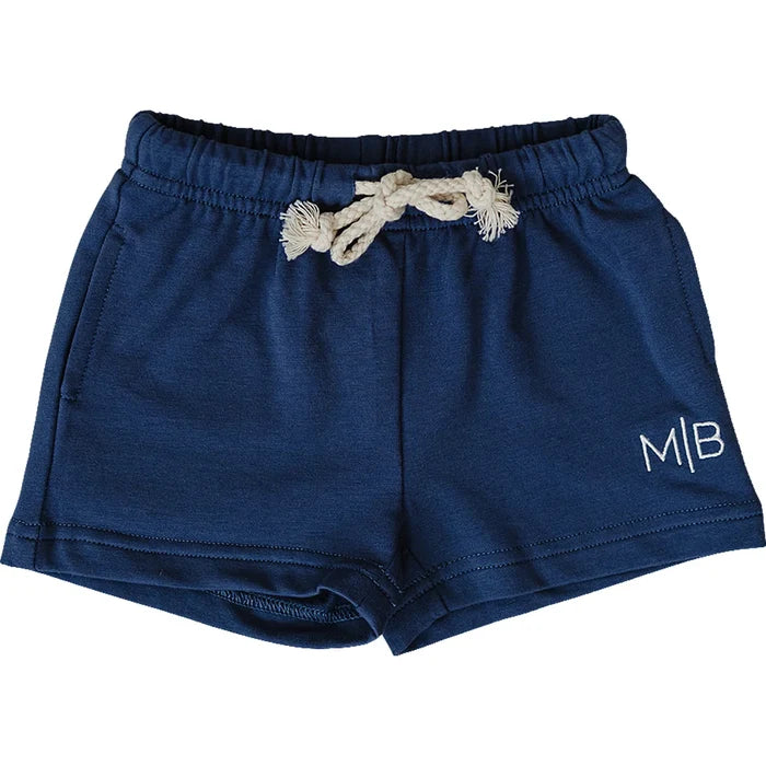 Mebie Baby Pocket Cotton Shorts - Navy