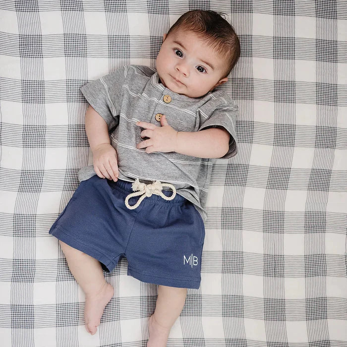 Mebie Baby Pocket Cotton Shorts - Navy
