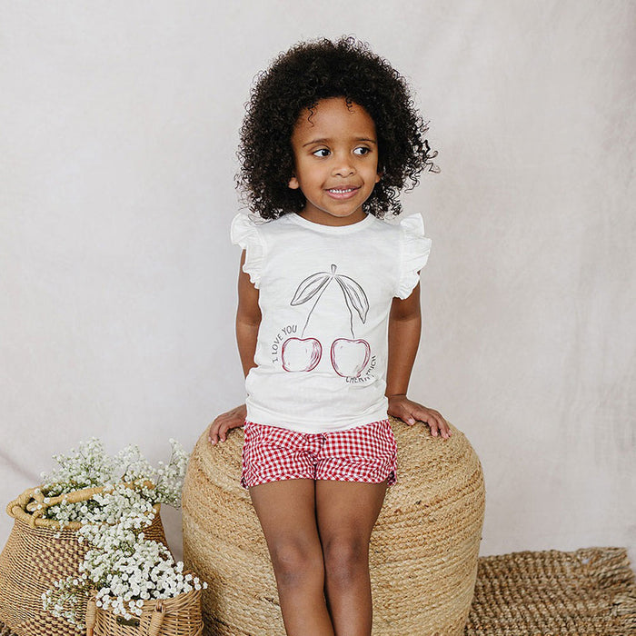 Mebie Baby Red Gingham Shorts