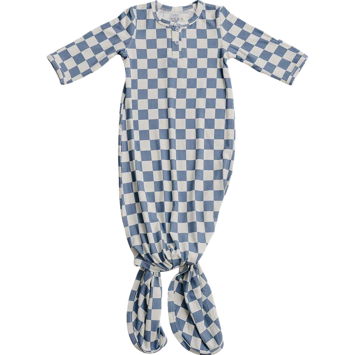 Mebie Baby Ribbed Bamboo Knot Gown