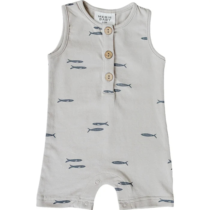 Mebie Baby Short Romper - Fish