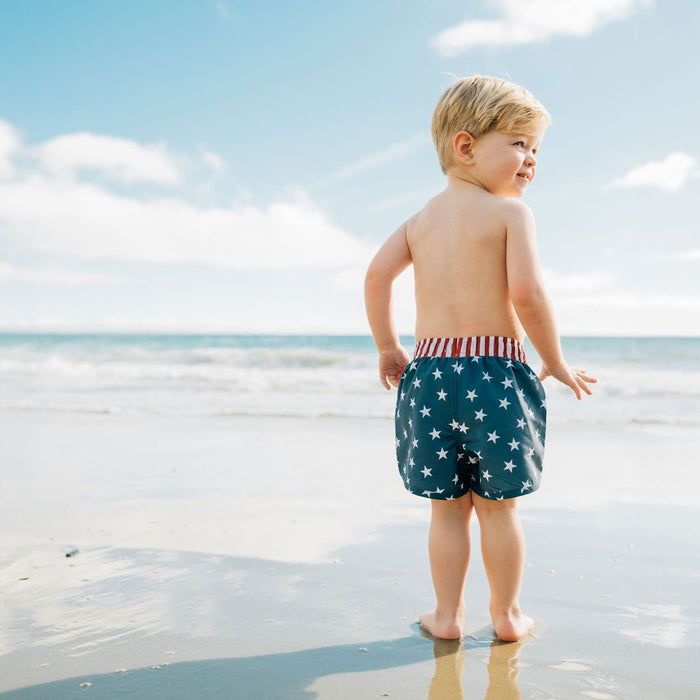 Mebie Baby Stars + Stripes Surf Swim Shorts