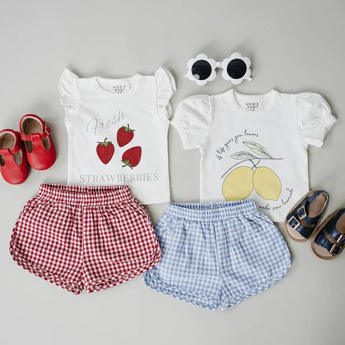 Mebie Baby Strawberry Ruffle Tee