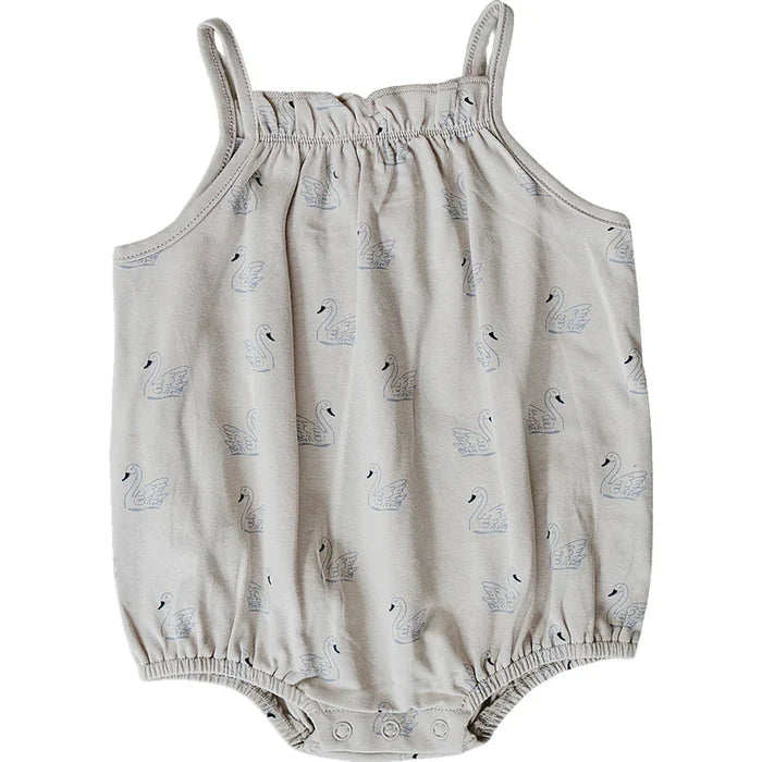 Mebie Baby Tank Bubble Romper - Swan