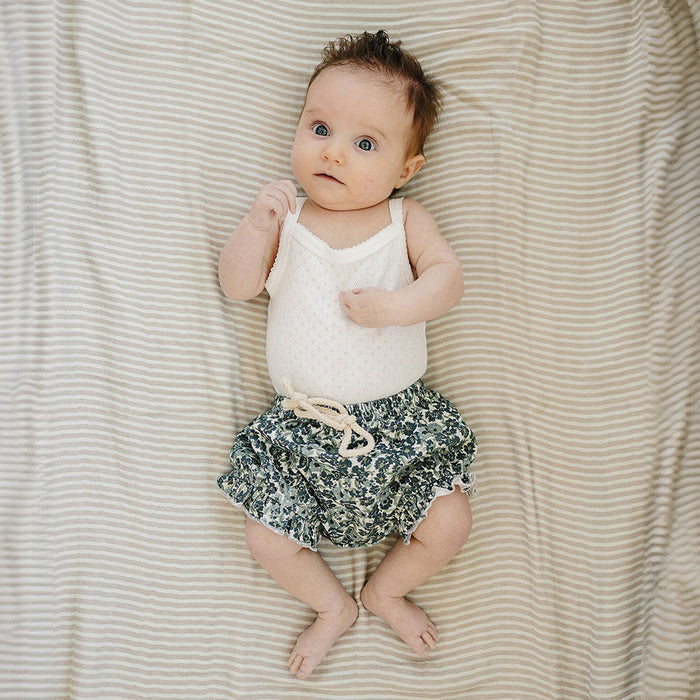 Mebie Baby White Pointelle Bodysuit