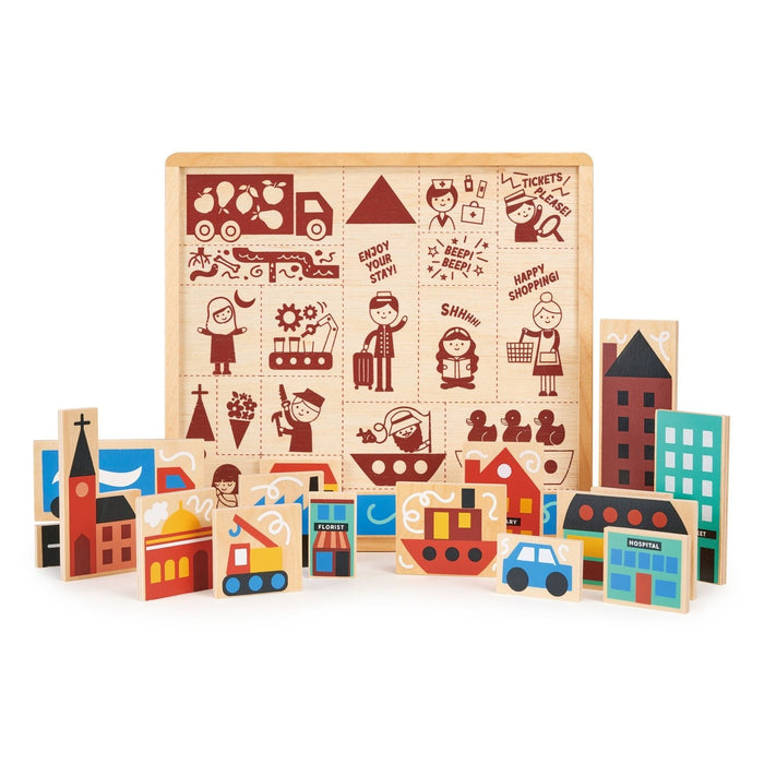 Mentari Toys Town Puzzle