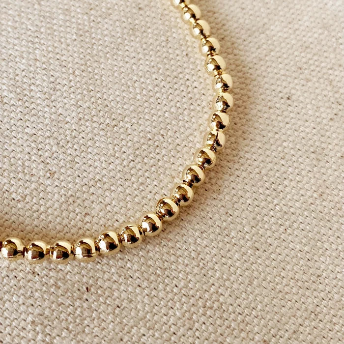 Miel & Gold 18k Gold Filled 3.5 mm Beaded Bracelet
