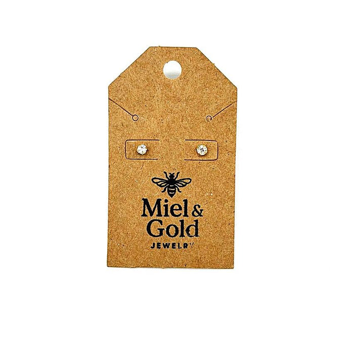 Miel & Gold Ball Stud Earrings 18k Gold Filled