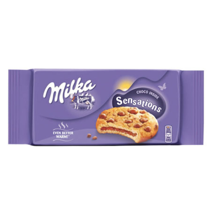 Milka Choco Sensations Biscuit brings the irresistible taste of soft chocolate chip cookies filled w