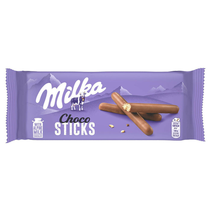 Milka Choco Sticks bring together the smooth, creamy taste of Alpine milk chocolate with a crisp bis