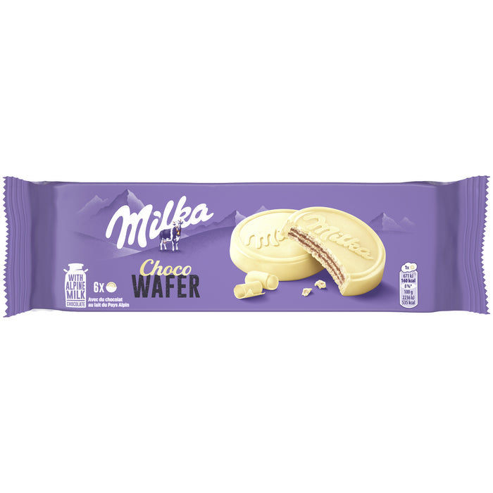 Milka Choco Wafer White Chocolate Coated Wafer brings together the rich creaminess of white chocolate and the satisfying crunch of layered wafers.