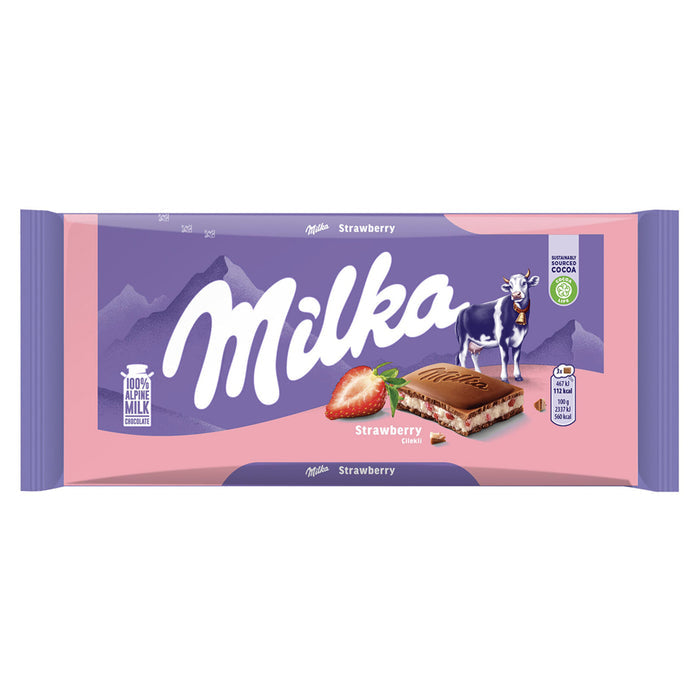 Milka Strawberry Yogurt Chocolate (Çilekli Yoğurtlu Çikolata) 3.5 oz (100 G)
