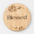 Miriia Blessed' Wood Plaque Floral Photo Prop
