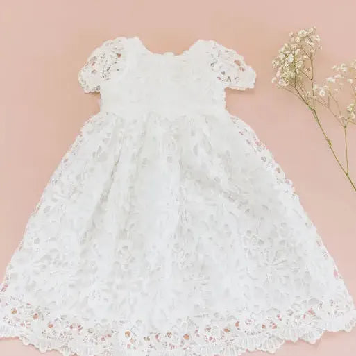 Miriia Maely Baby White Lace Christening Baptism Blessing Dress