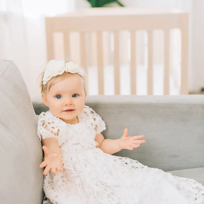 Miriia Maely Baby White Lace Christening Baptism Blessing Dress