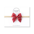 Modern Piggy Seasonal Mini Piggy Bow - Nylon Headband - Be Mine