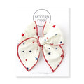 Modern Piggy Seasonal Petite Party Bow - Nylon Headband - U.S.A.