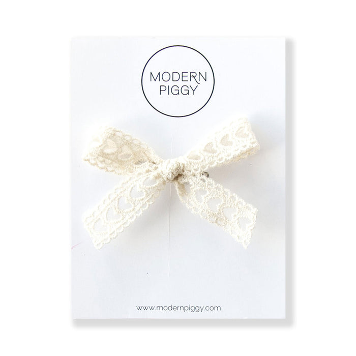 Modern Piggy Seasonal Ribbon Bow - Nylon Headband - Romantic