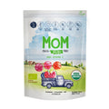 Enjoy a fun and flavorful treat with Mom Organic Vitamin Lollipop, featuring a mix of watermelon, strawberry, and elderberry flavors.