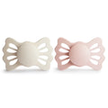 Mushie Frigg Lucky Symmetrical Silicone Pacifier 2-Pack - Cream / Blush