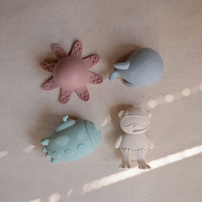 Mushie Mold Free Bath Play Set - 4 Pack - Sealife