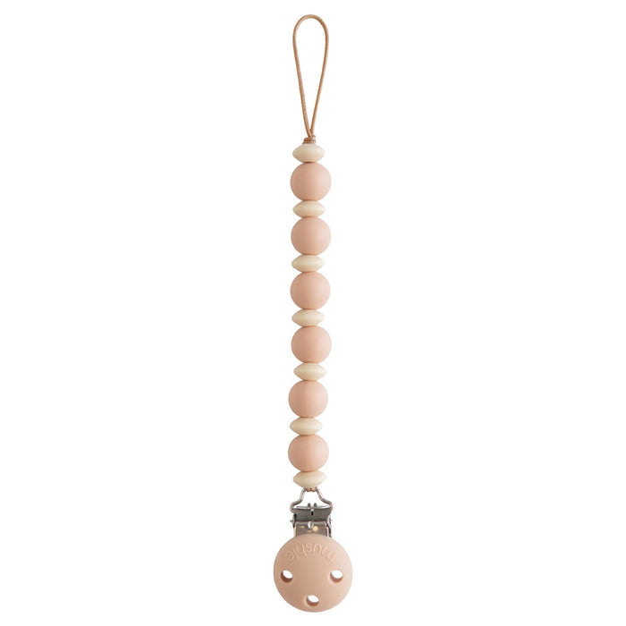Mushie Silicone Pacifier Clip - Luna - Blush