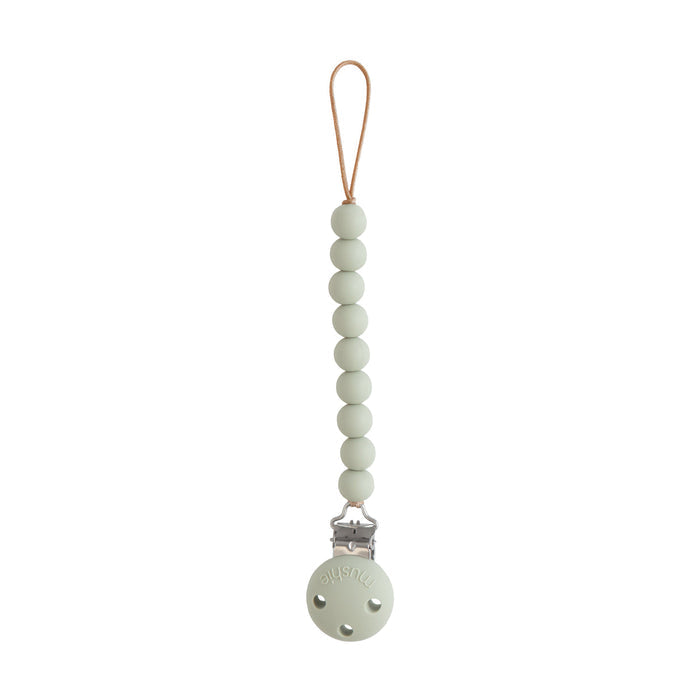 Mushie Silicone Pacifier Clip - Hera - Sage