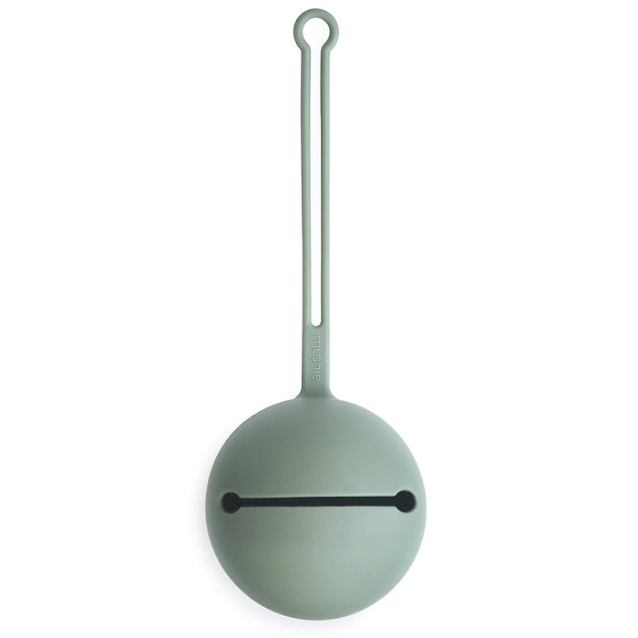Mushie Silicone Pacifier Holder Case - Cambridge Blue