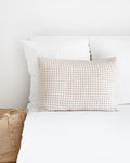 Natural gingham linen pillowcase - MagicLinen