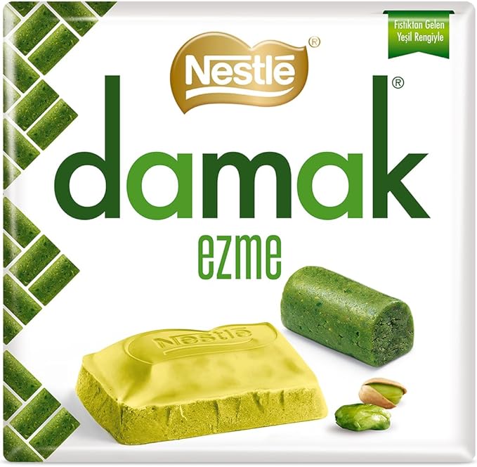 Nestlé Damak Paste White Chocolate with Pistachio Pieces and Paste 1.94 oz (55g)