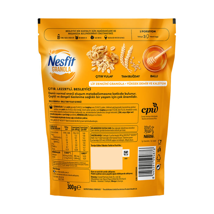 Nestle Nesfit Granola Oat & Honey (Ballı Granola) 300 G