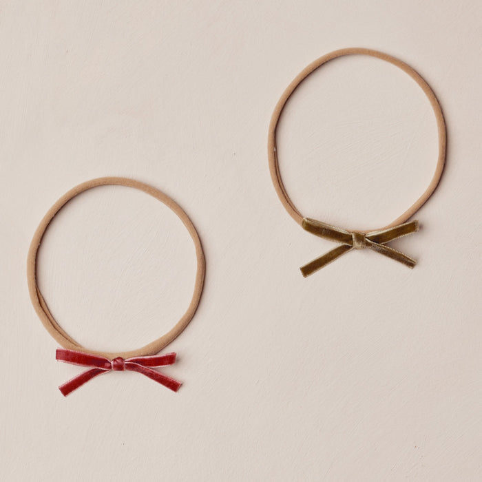Noralee Baby Bow Headbands - Ruby - Pine