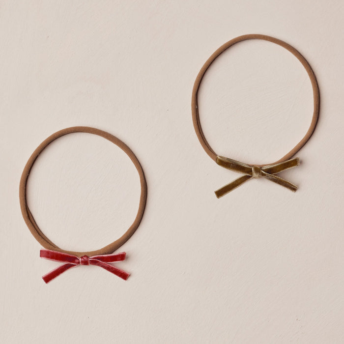 Noralee Baby Bow Headbands - Ruby - Pine