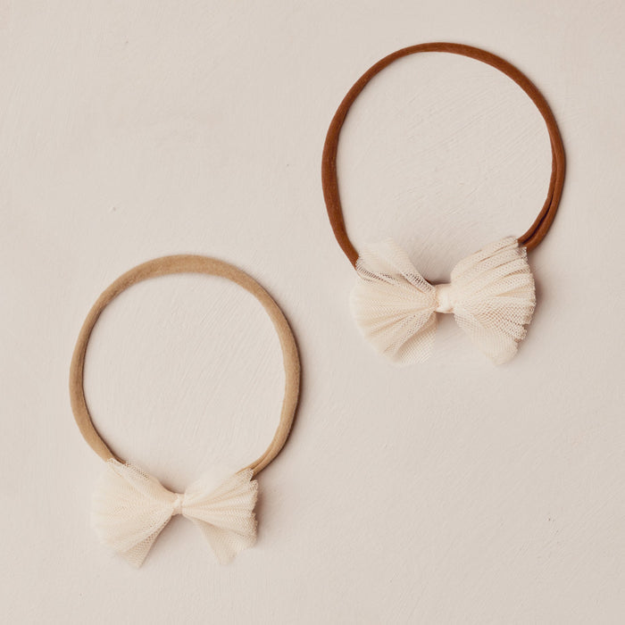 Noralee Flutter Tulle Headband - Antique
