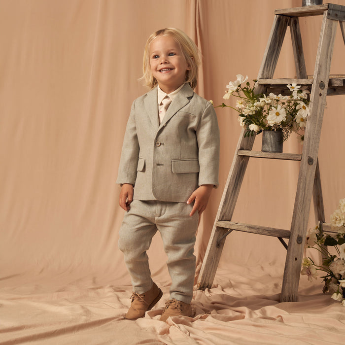 boy wearing Noralee Sebastian Blazer - Sage