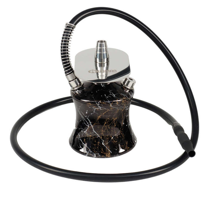ODUMAN N2 Travel Black Stainless Steel Hookah Shisha with Travel Bag