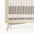 Oilo Solid Crib Skirt - Dove Taupe