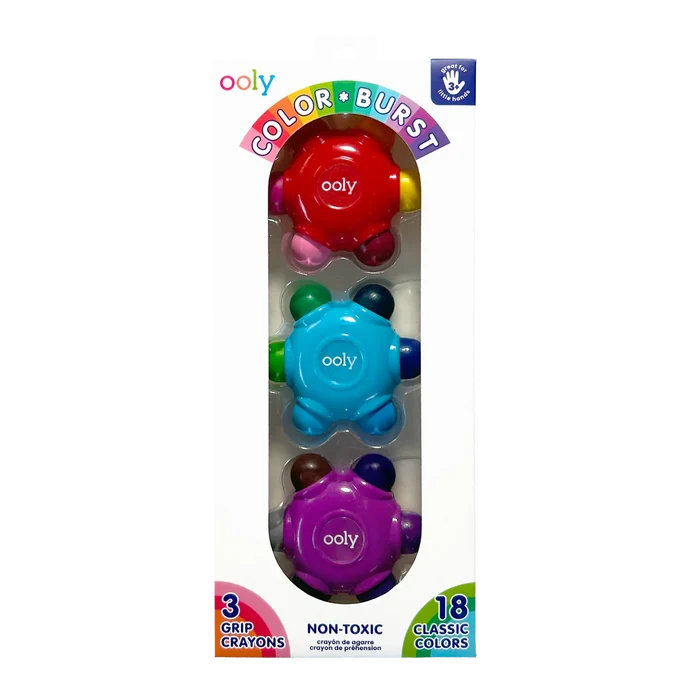 OOLY Color Burst Easy Grip Crayons