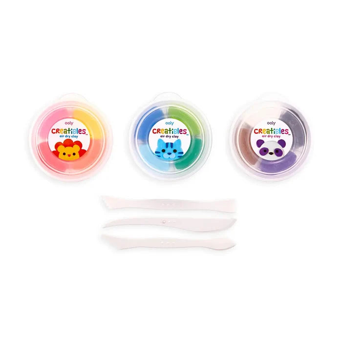 OOLY Creatibles Diy Air Dry Clay Kit - Set of 12