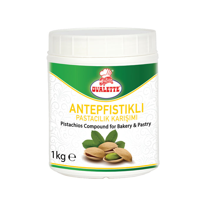 Ovalette Pistachios Compound for Bakery & Pastry 1 Kg (35.2 oz) – Pistachio Cake & Dessert Flavoring Mix