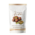 Patiswiss Juva Milk Chocolate Covered Pistachio Baklava Dragee brings together the rich, layered texture of traditional baklava and smooth milk chocolate in a bite-sized treat.