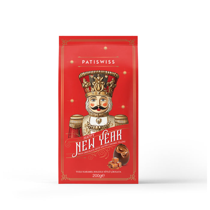 Patiswiss Salted Caramel Filled Milk Chocolate is a luxurious treat that perfectly balances rich milk chocolate with a smooth, sea-salted caramel center.