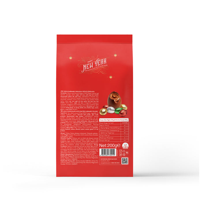Patiswiss Salted Caramel Filled Milk Chocolate is a luxurious treat that perfectly balances rich milk chocolate with a smooth, sea-salted caramel center.