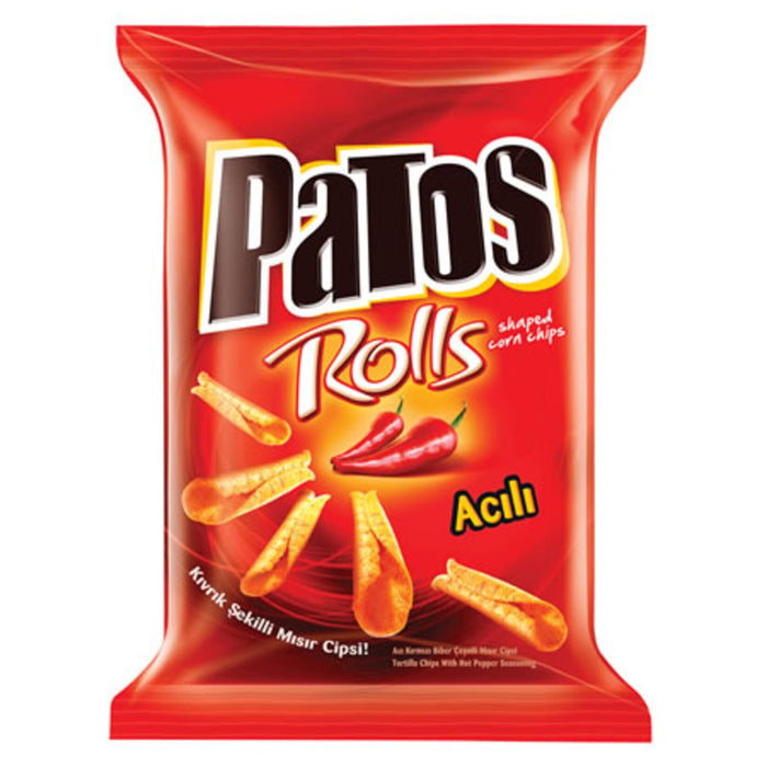 Patos Rolls Spicy Pepper Flavored Corn Chips 4.7 oz (135 G)