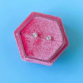 Pierced Co Birthstone Screw-Back Child Earrings - Diamond - April