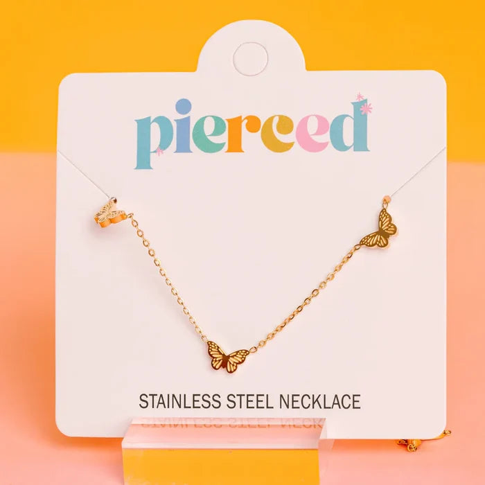 Pierced Co Butterfly Necklace