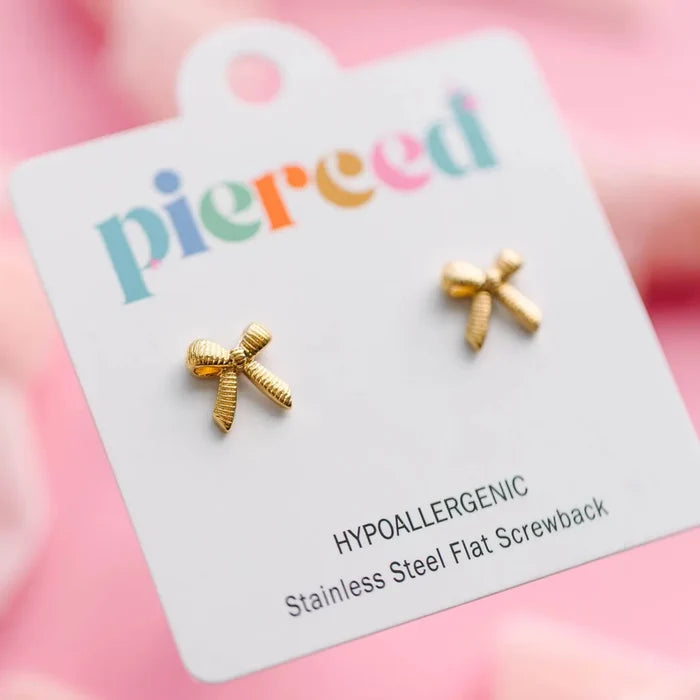 Pierced Co Classic Bow Stud