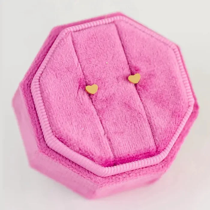 Pierced Co Heart Screw-Back Child Earrings
