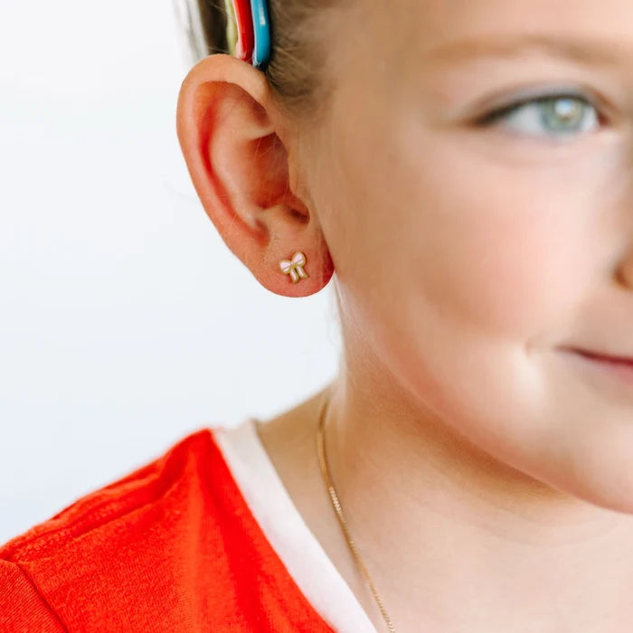 Pierced Co Stainless Steal Bow Earrings